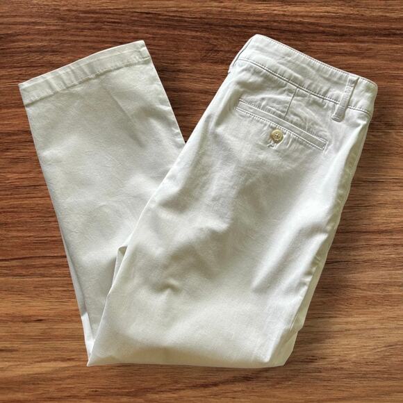 Tommy Bahama Live the Island Life White Ankle Cotton Blend Pant Sz 6 - Picture 4 of 9